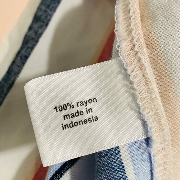 Lane Bryant Size 20 Striped Peplum Button-Front Rayon Blouse With Long Sleeves - Picture 4 of 11